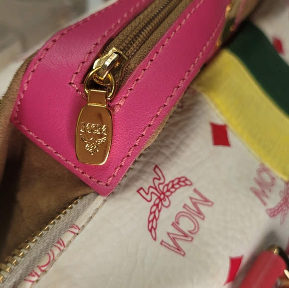 MCM Vicetos Princess Lioness Boston Leather & Suede Bag EUC - Picture 11 of 12